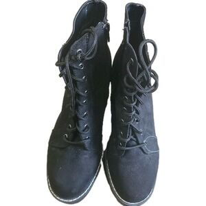 Rouge Helium Black High Heel Women's Shoes Size 10 Platform Boots Goth